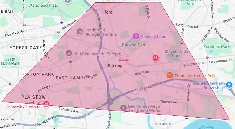 Service area map