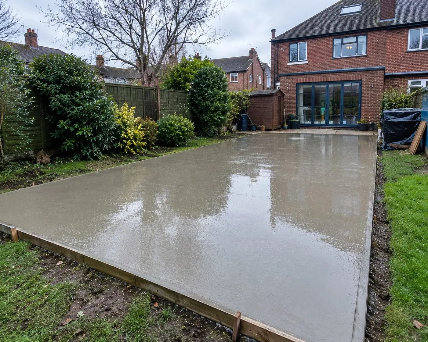 Concrete base foundation