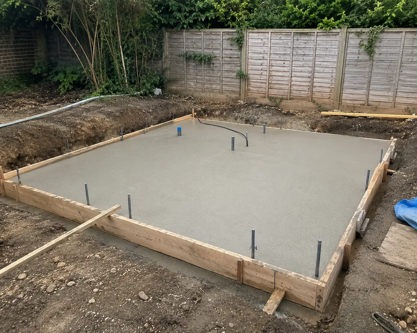 House extension foundation installation in Barking