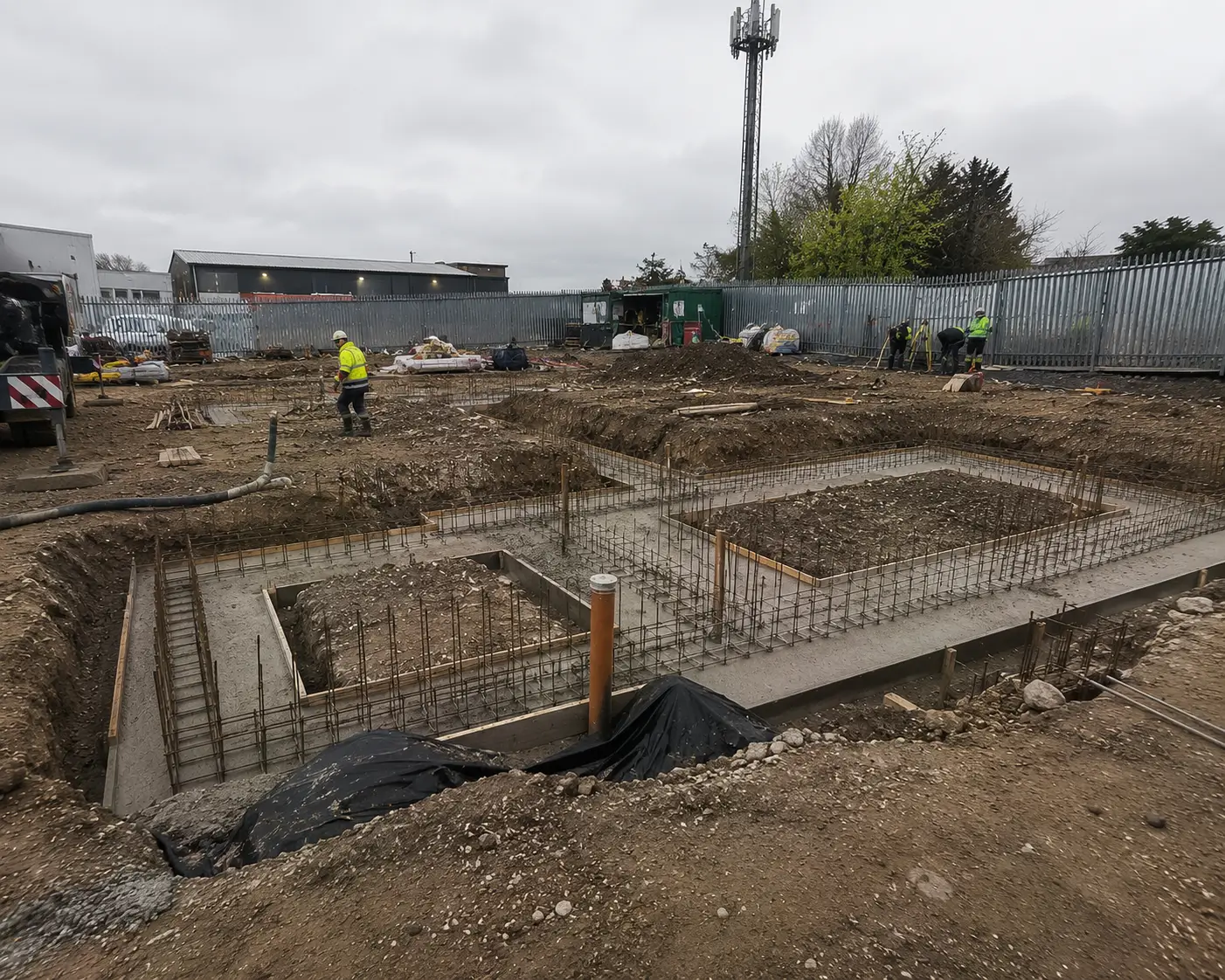 Before foundation installation