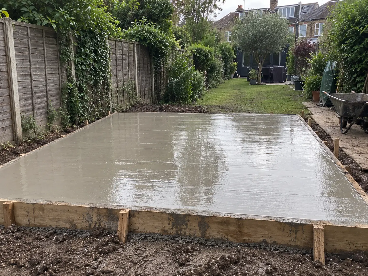 Concrete base installation