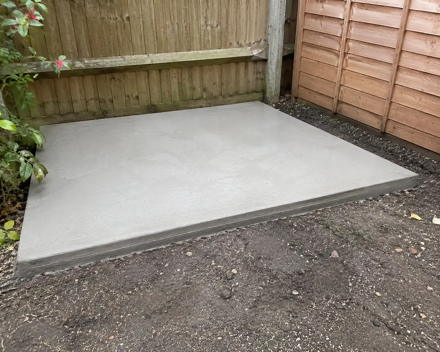 Reinforced concrete slab installation completed