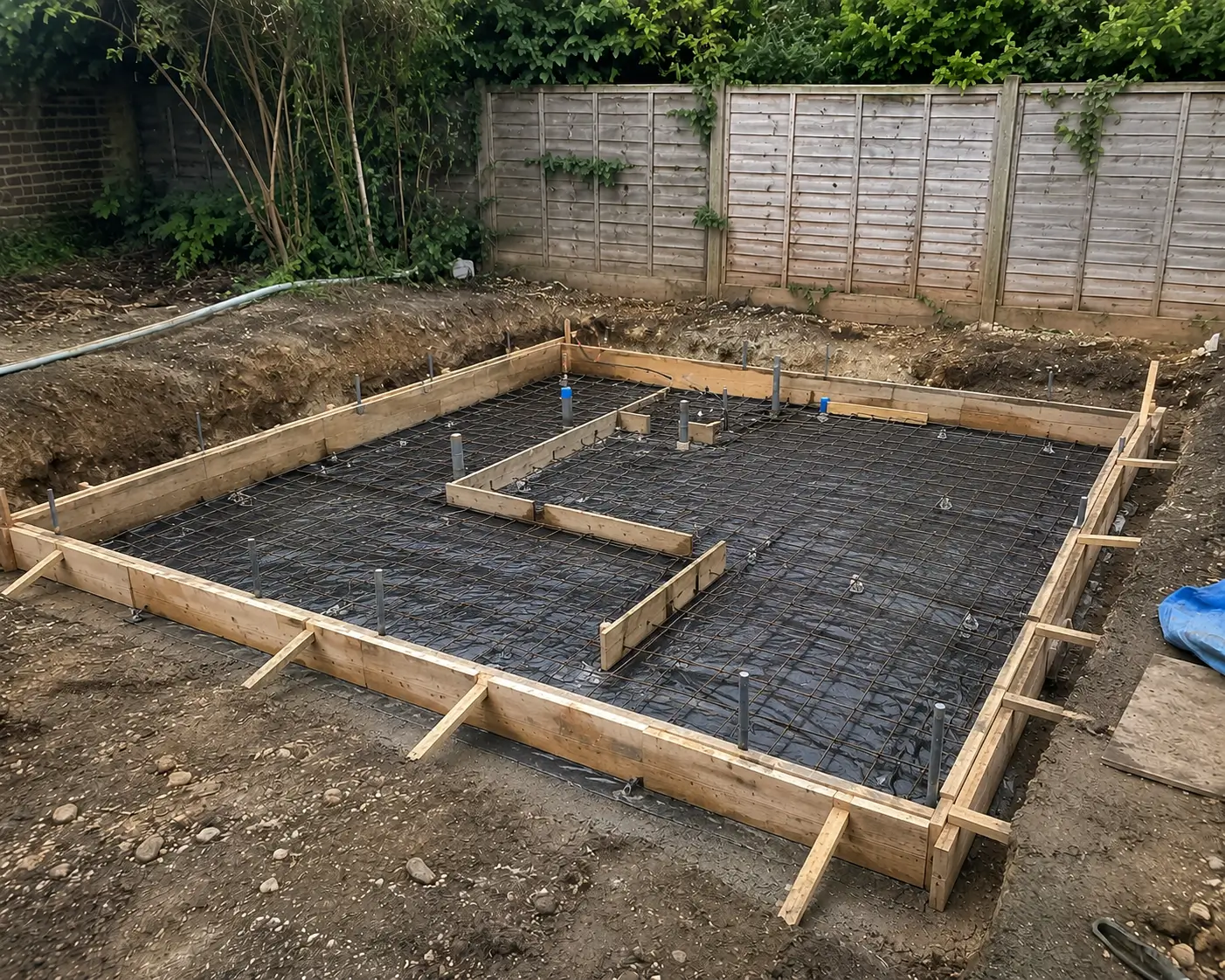 Concrete Base for garage structure