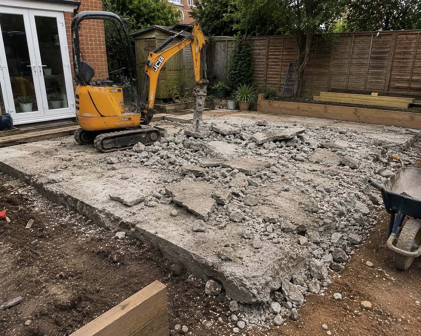 Cracked residential concrete foundation