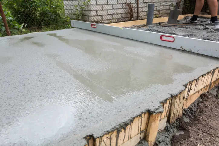 Cracked residential concrete foundation
